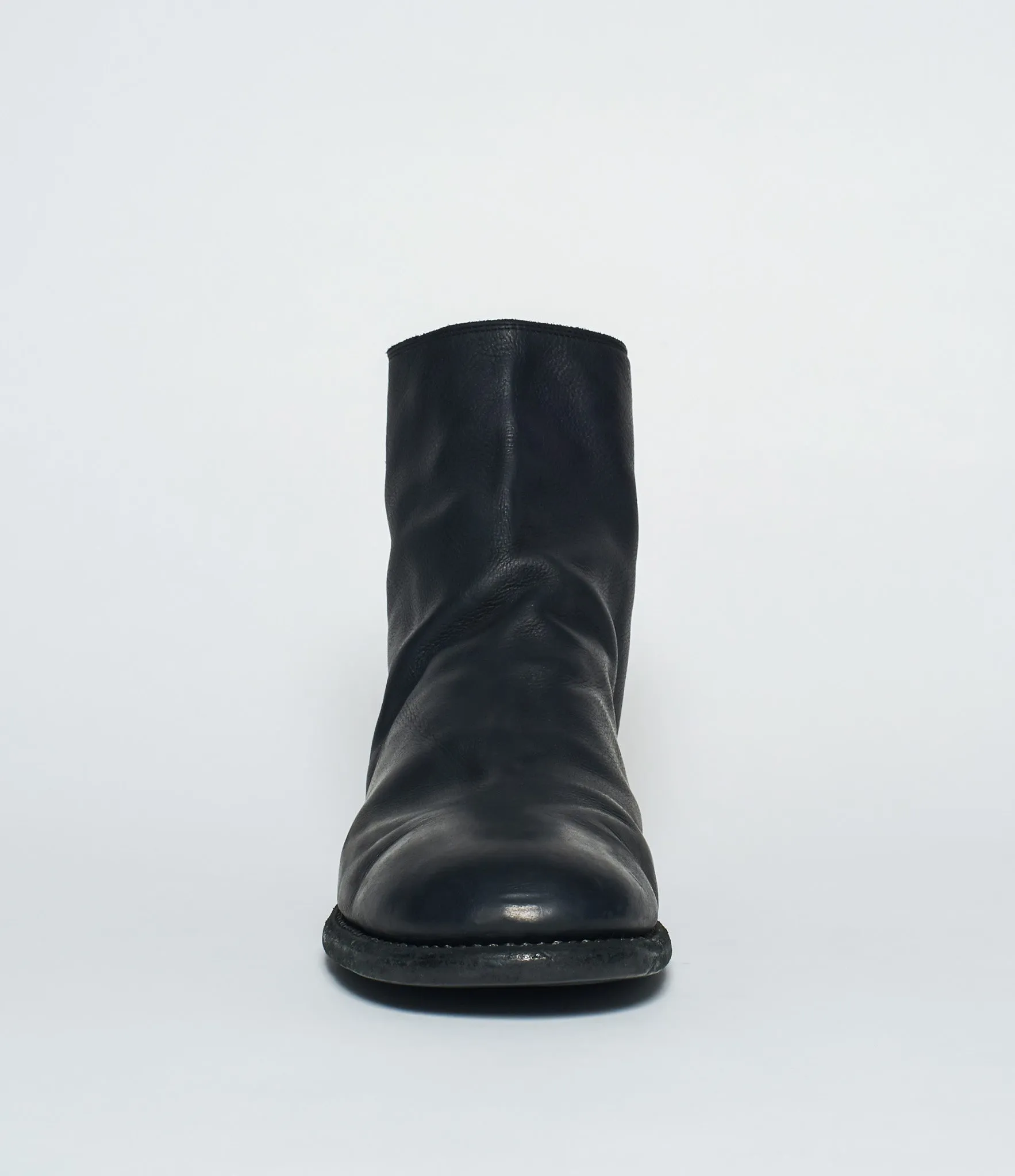 Guidi 986 Black Baby Calf Full Grain Back Zip Boots