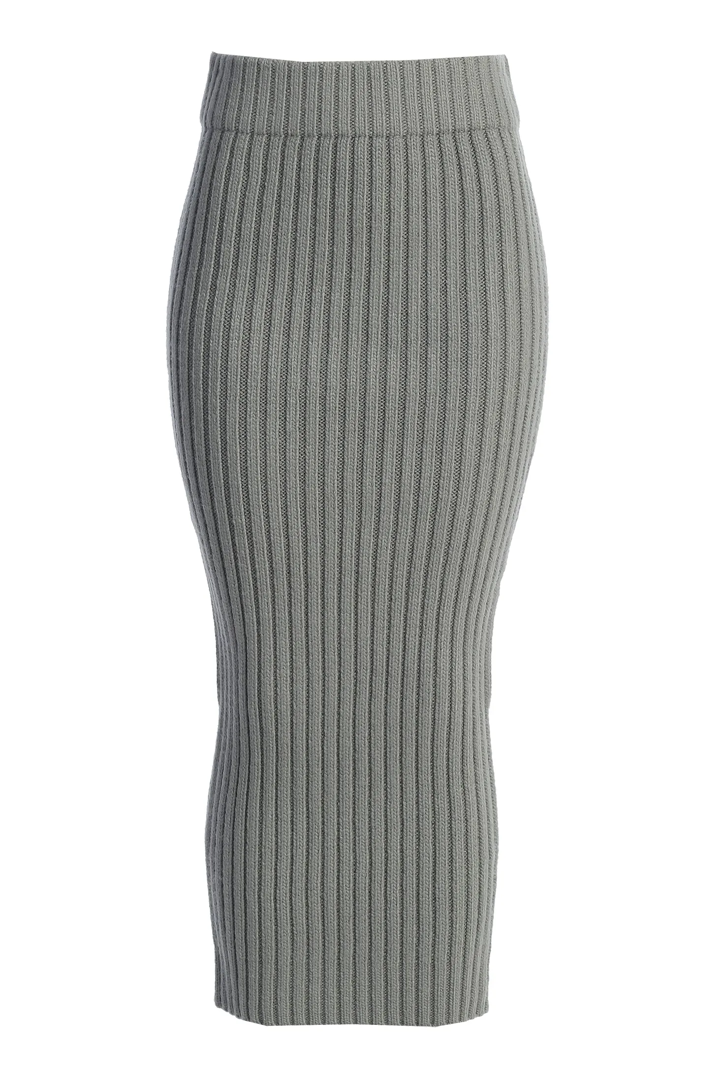 Heather Grey Take Me Home Ribbed Skirt