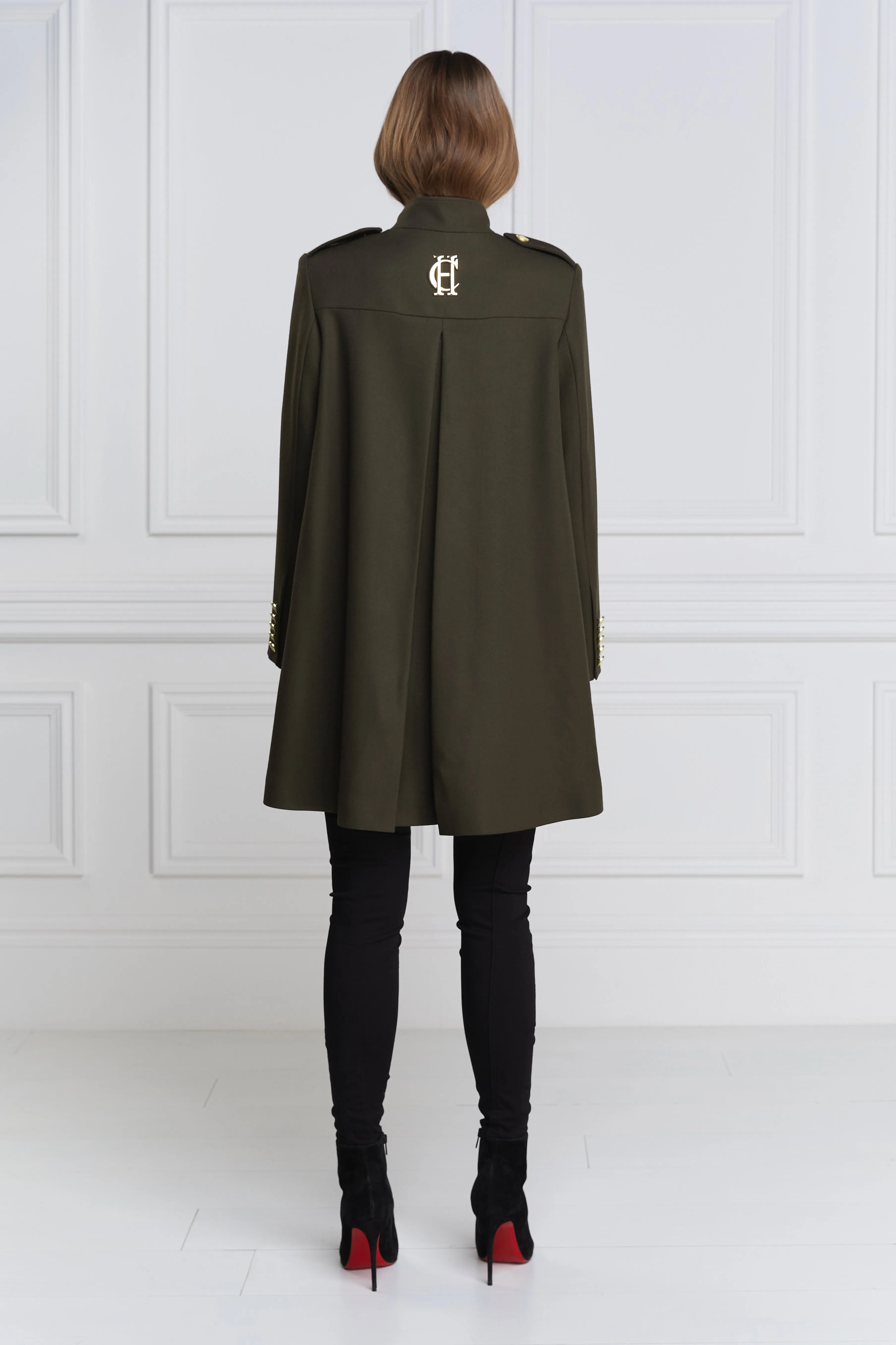 Highbury Cape Coat (Khaki Barathea)