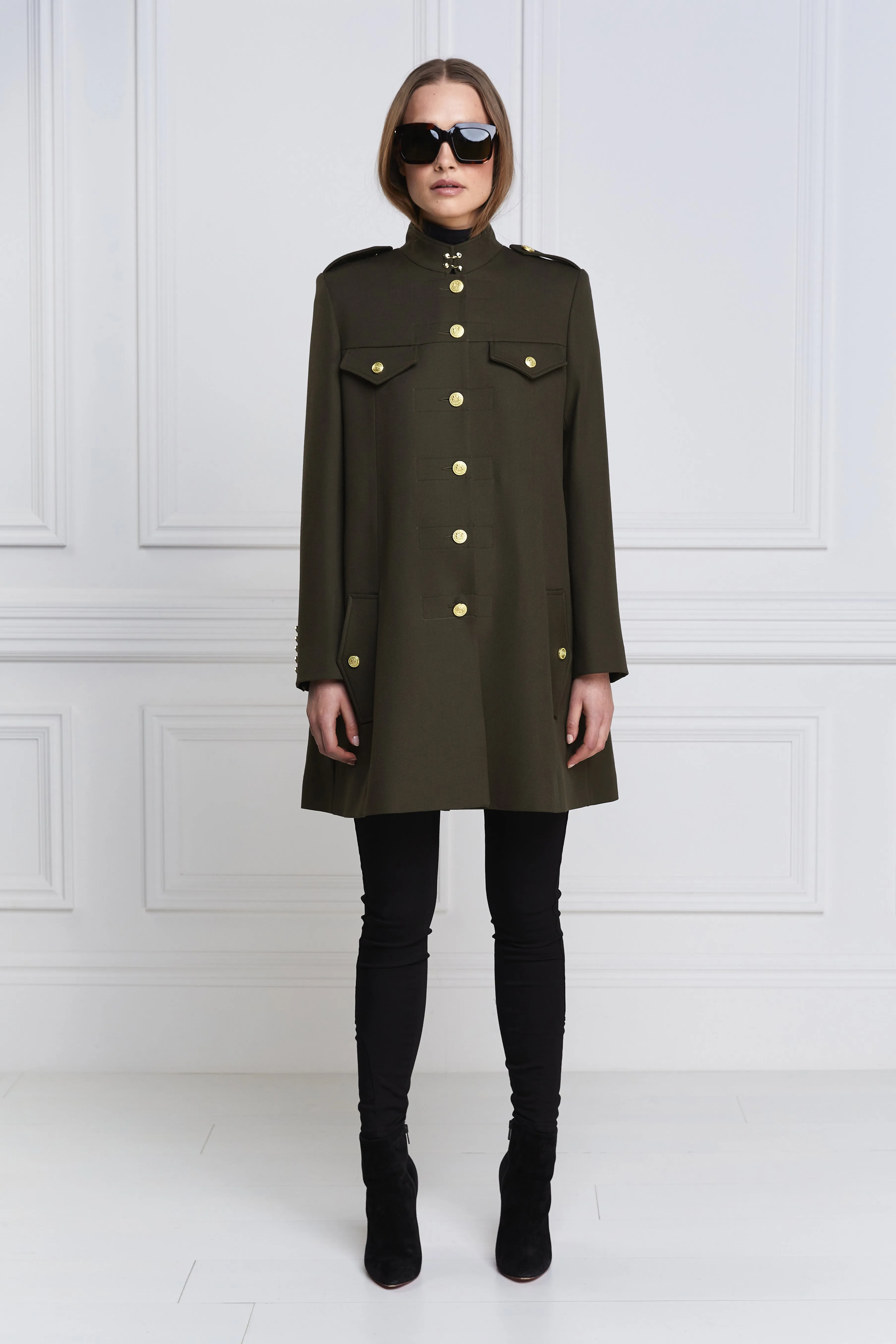 Highbury Cape Coat (Khaki Barathea)