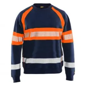 High Vis Sweater 3359 Marineblauw/Oranje - Blåkläder