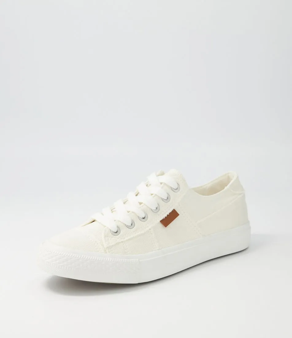 I LOVE BILLY Daskie White Canvas Sneakers