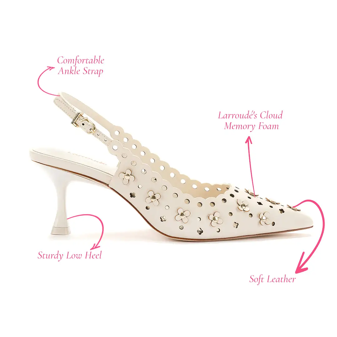 Jasmine Pump In Ivory Leather