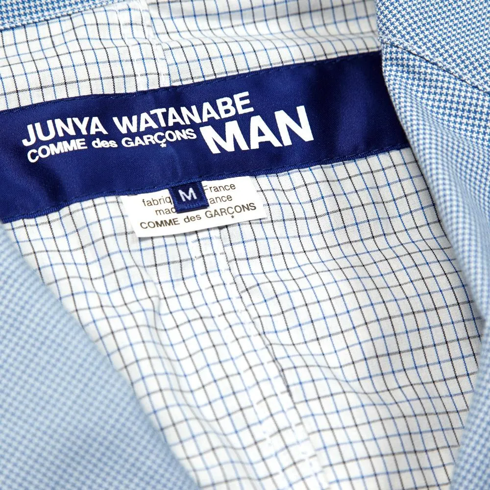 Junya Watanabe MAN Houndstooth Check Patch Pocket Blazer Sax