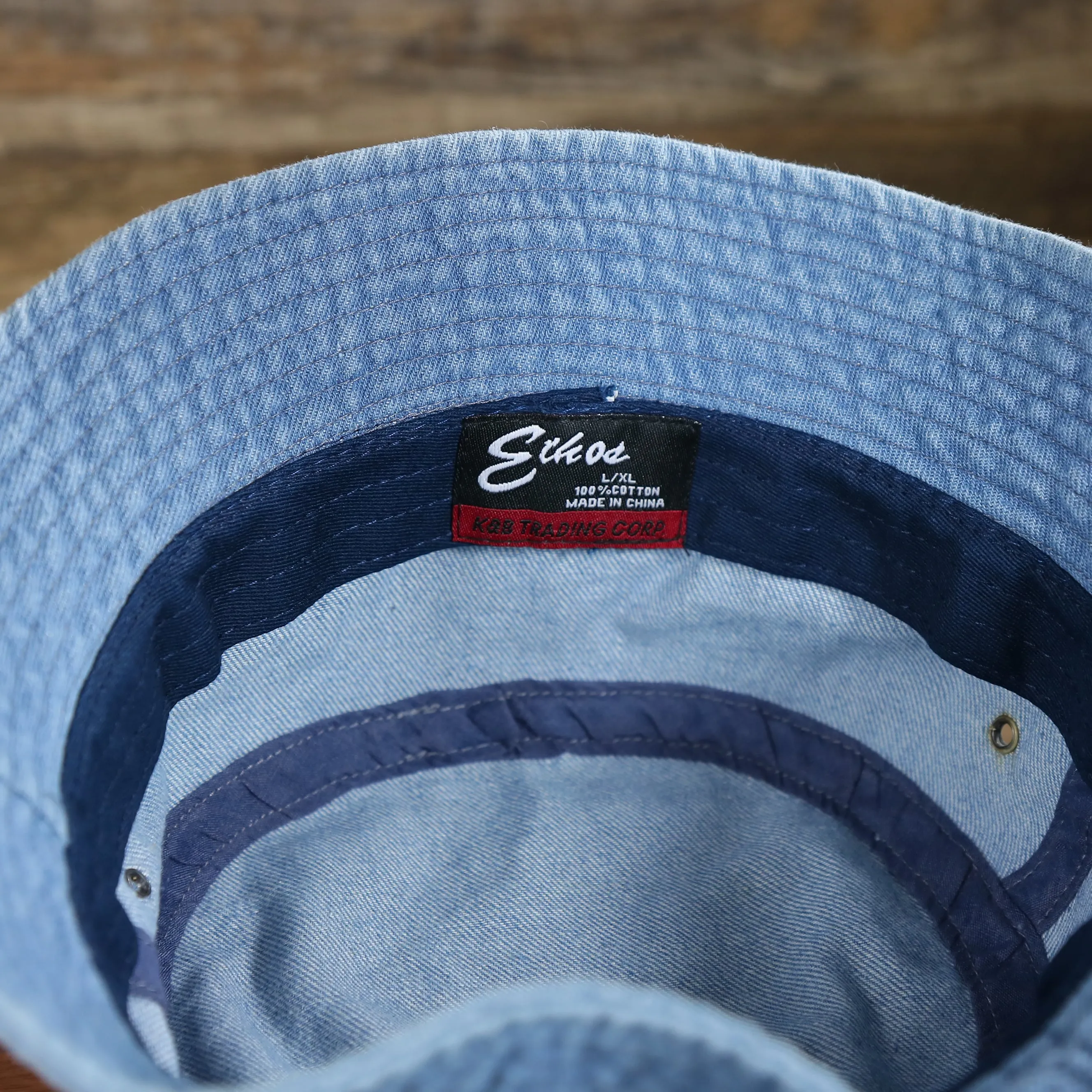 KB ETHOS | BUCKET HAT | SOLID COLOR BUCKET HAT |  MEDIUM DENIM LARGE / EXTRA LARGE