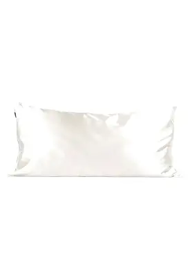 Kitsch Satin Pillowcase in Ivory - King Size