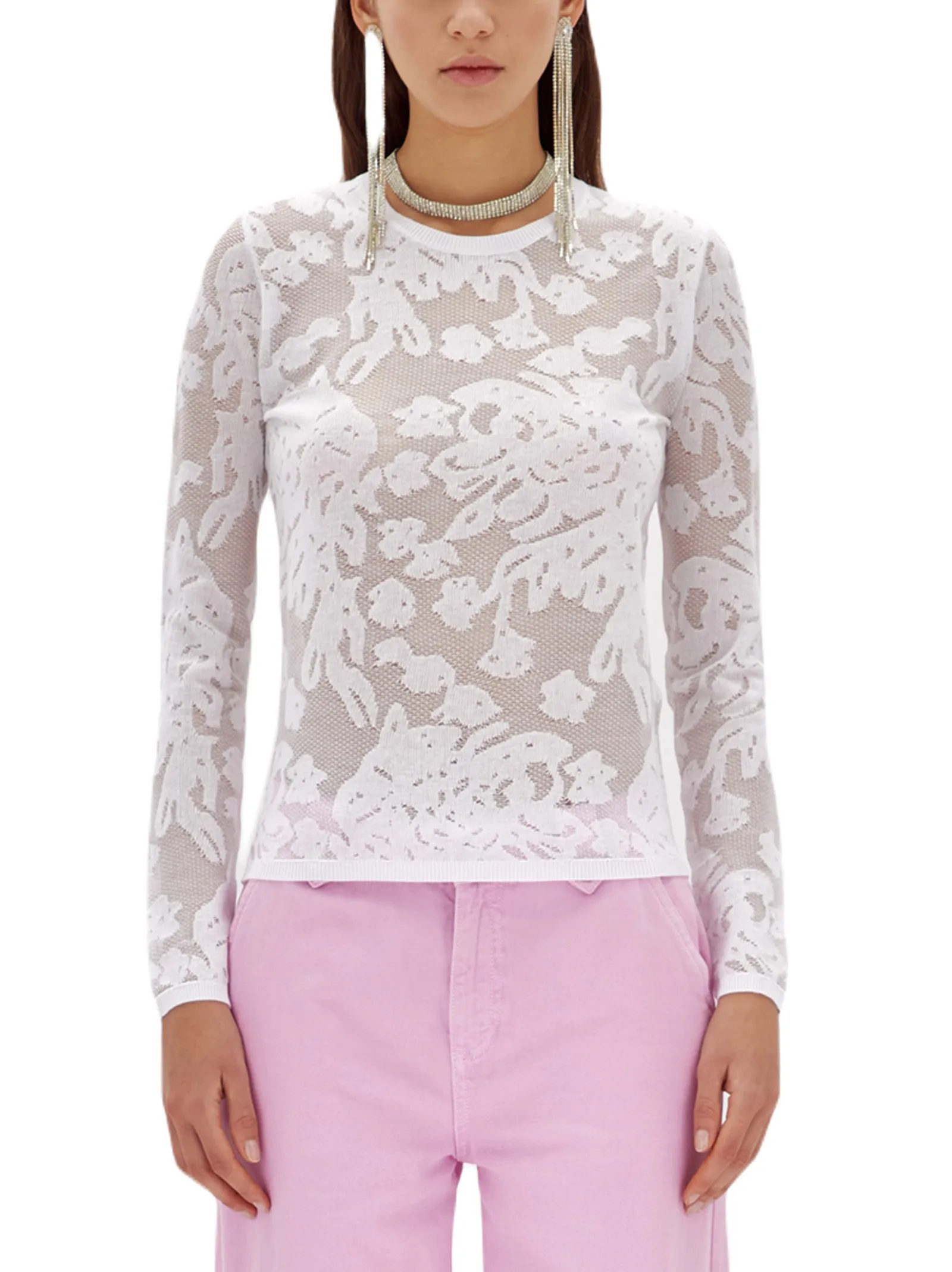 LACE SWEATER BLUGIRL  WOMAN RA4029MA60O14300 