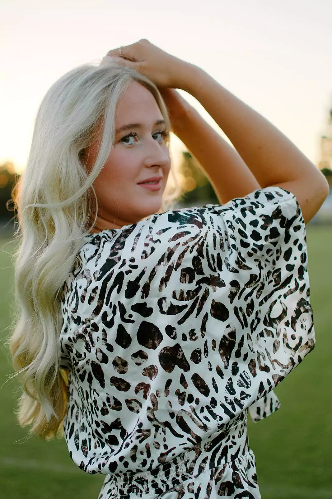 Leopard Front Tie Romper