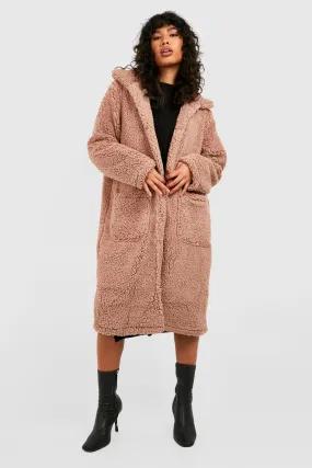 Longline Teddy Faux Fur Coat