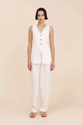 LORENZO TAILORED VEST - IVORY