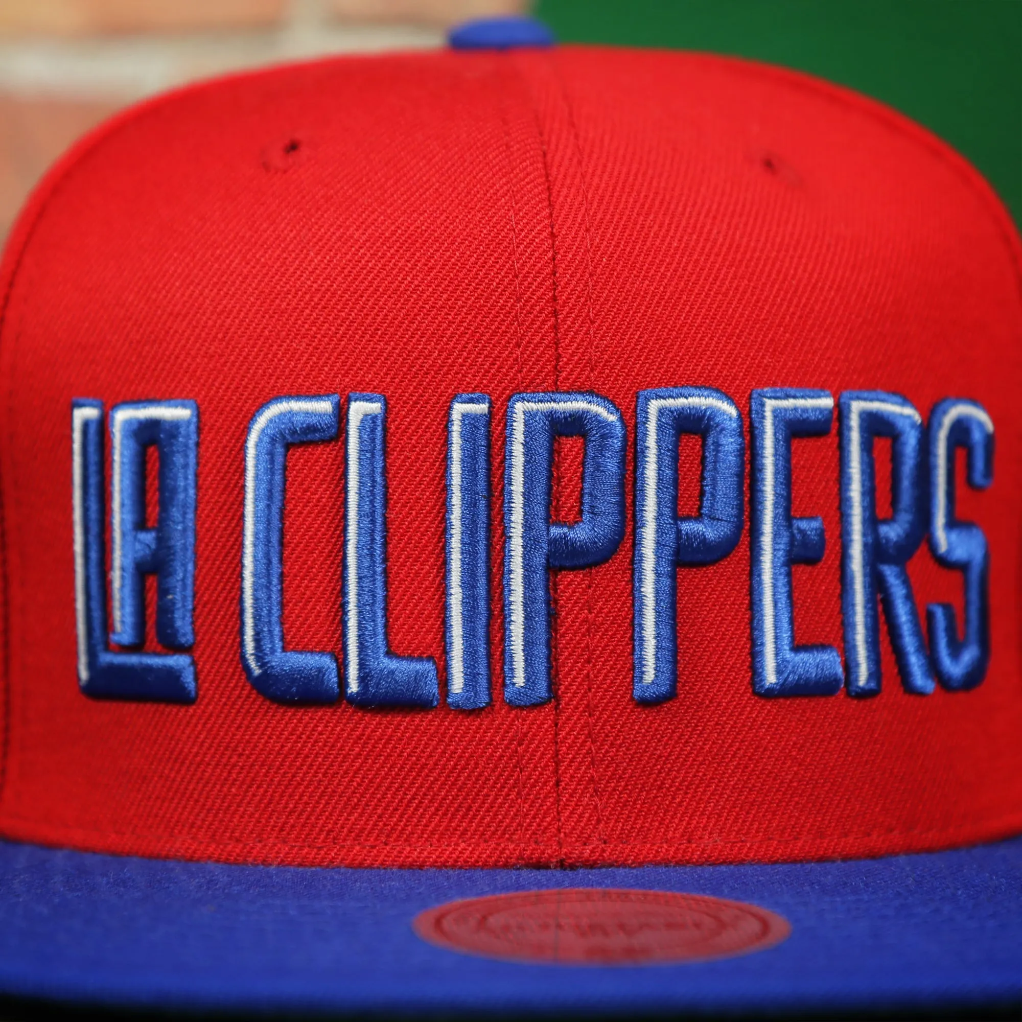 Los Angeles Clippers XL Logo Red Snapback Hat | LA Clippers Big Logo Green Bottom Snap Back