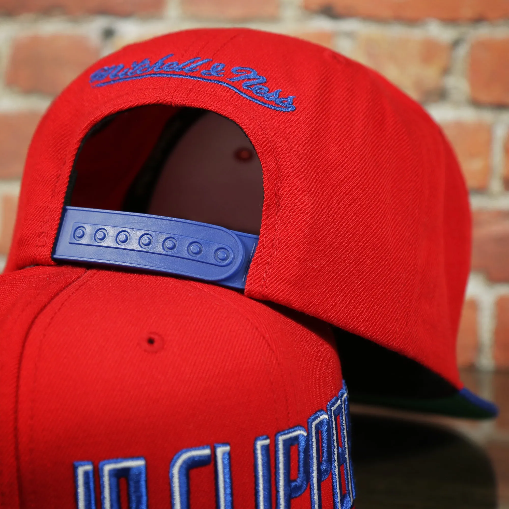 Los Angeles Clippers XL Logo Red Snapback Hat | LA Clippers Big Logo Green Bottom Snap Back