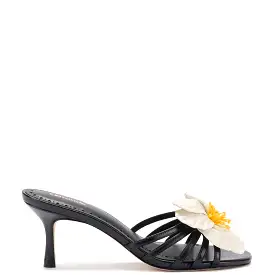 Magnolia Mule In Black Leather