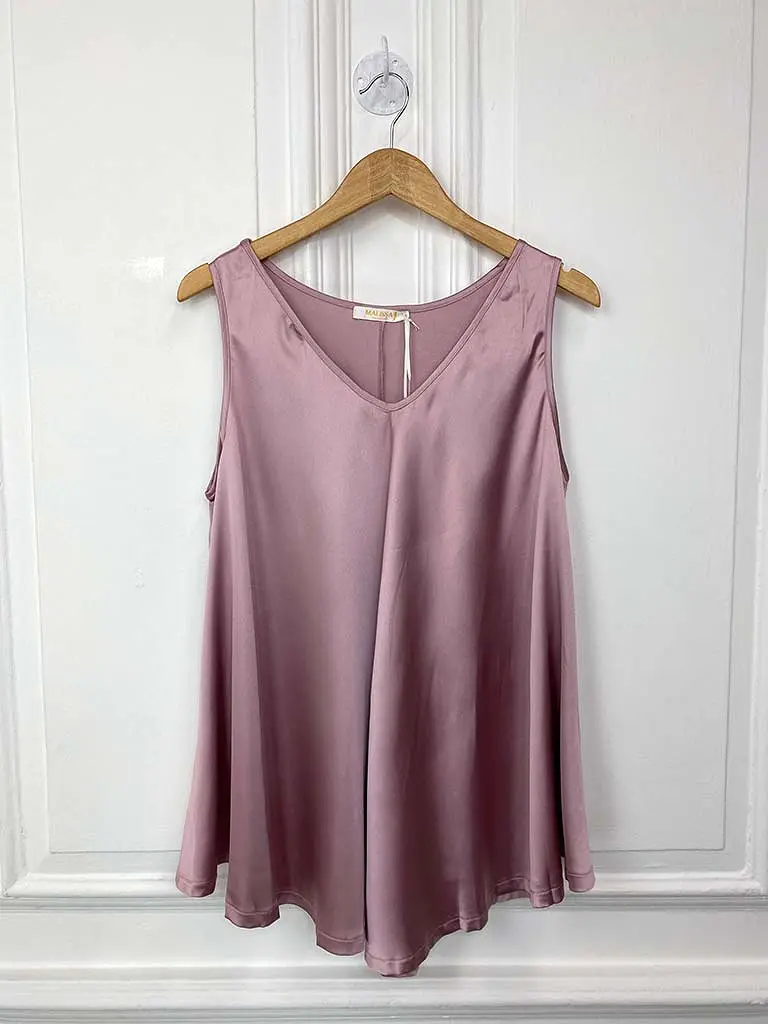 Malissa J Silk Feel Swing Vest - Blush Pink