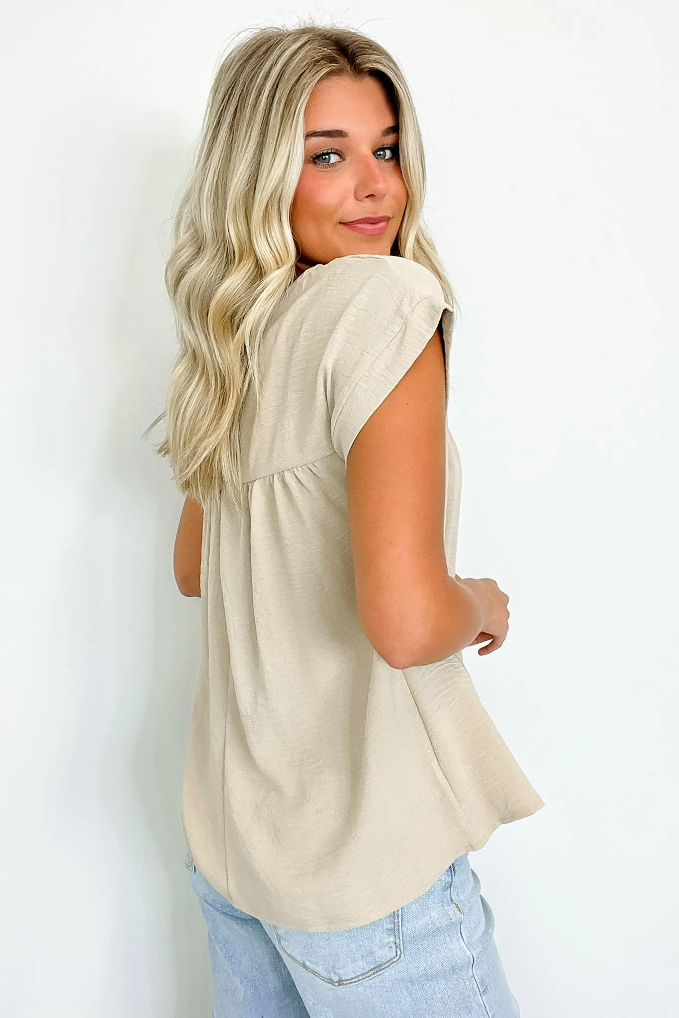 Marinete Short Sleeve Babydoll Top - BACK IN STOCK