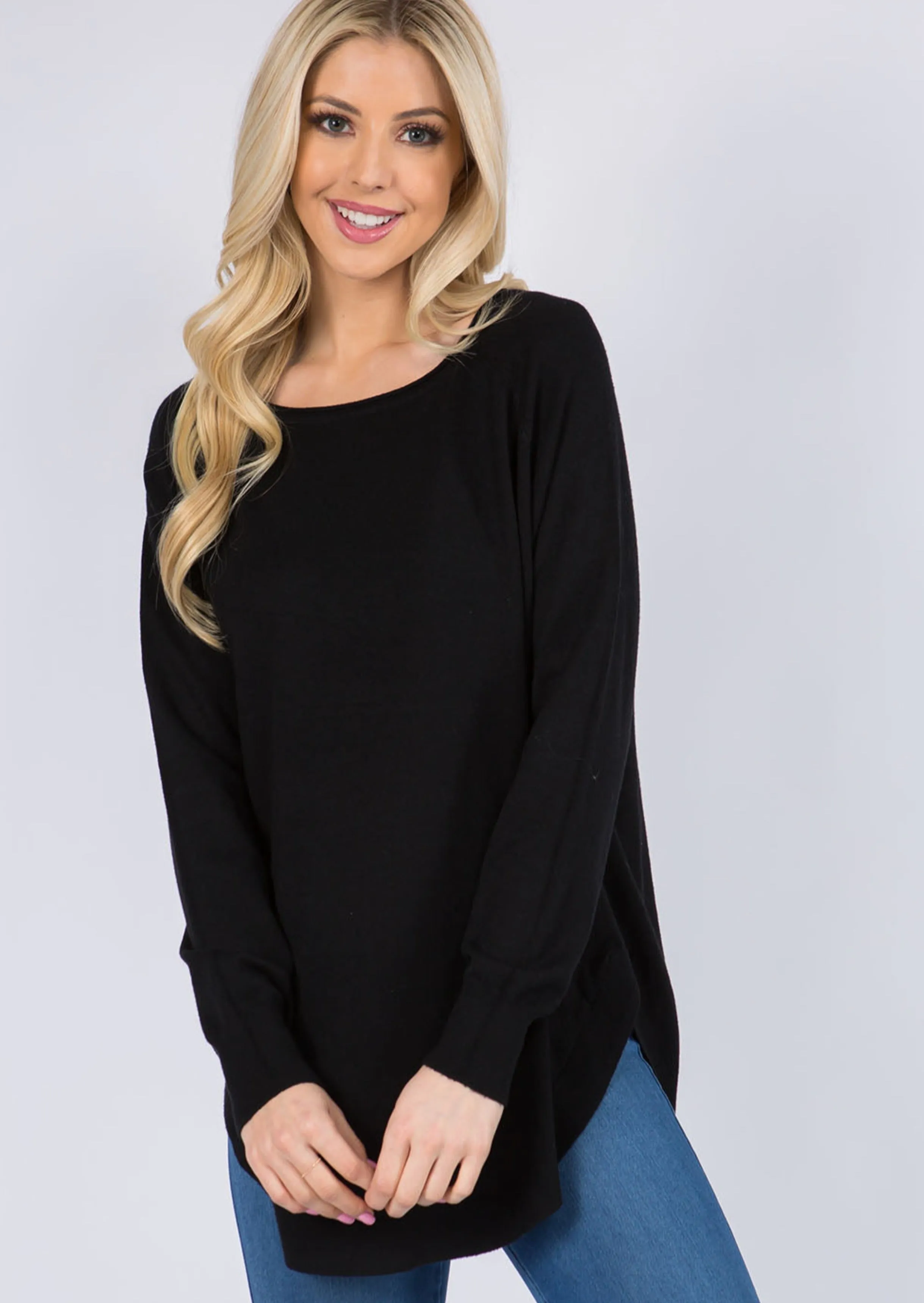 Marlee Scoop Hem Sweater