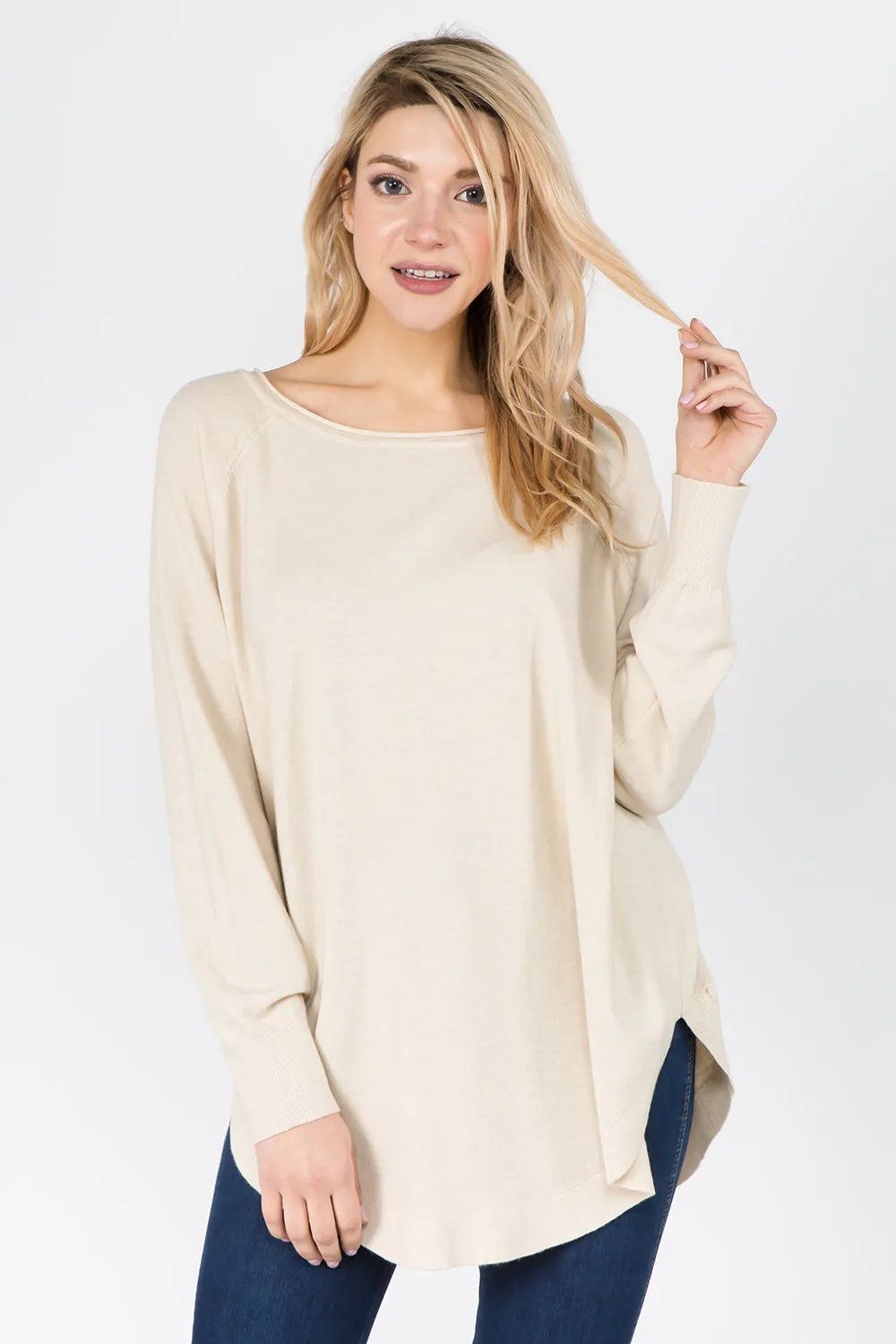 Marlee Scoop Hem Sweater