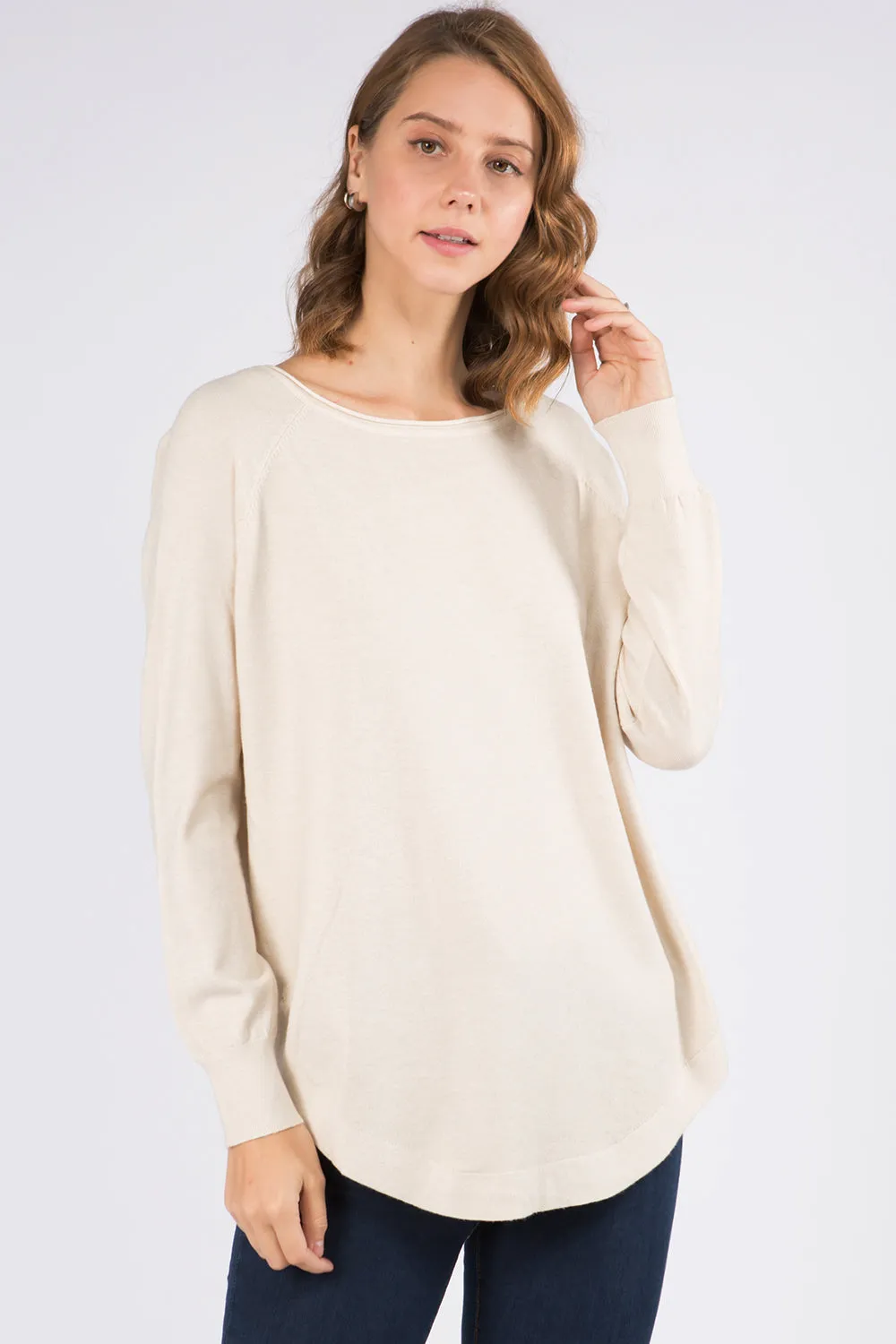 Marlee Scoop Hem Sweater