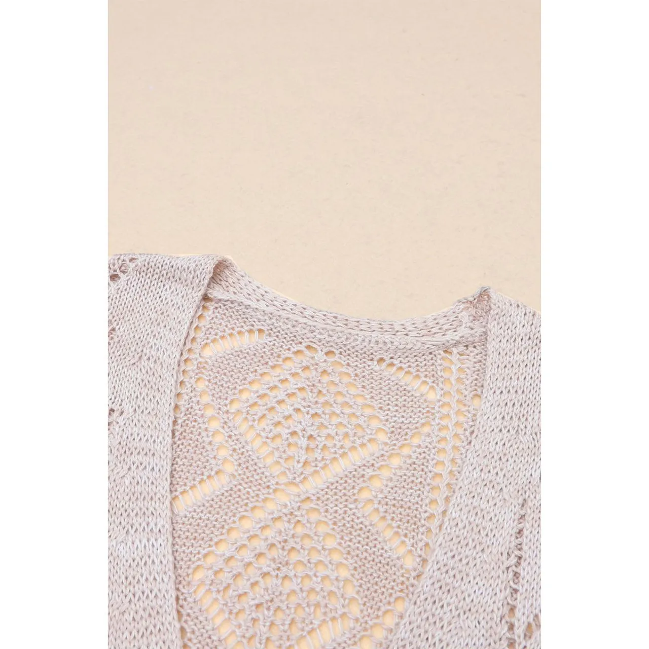 Mckenzie Hollow-out Openwork Knit Cardigan