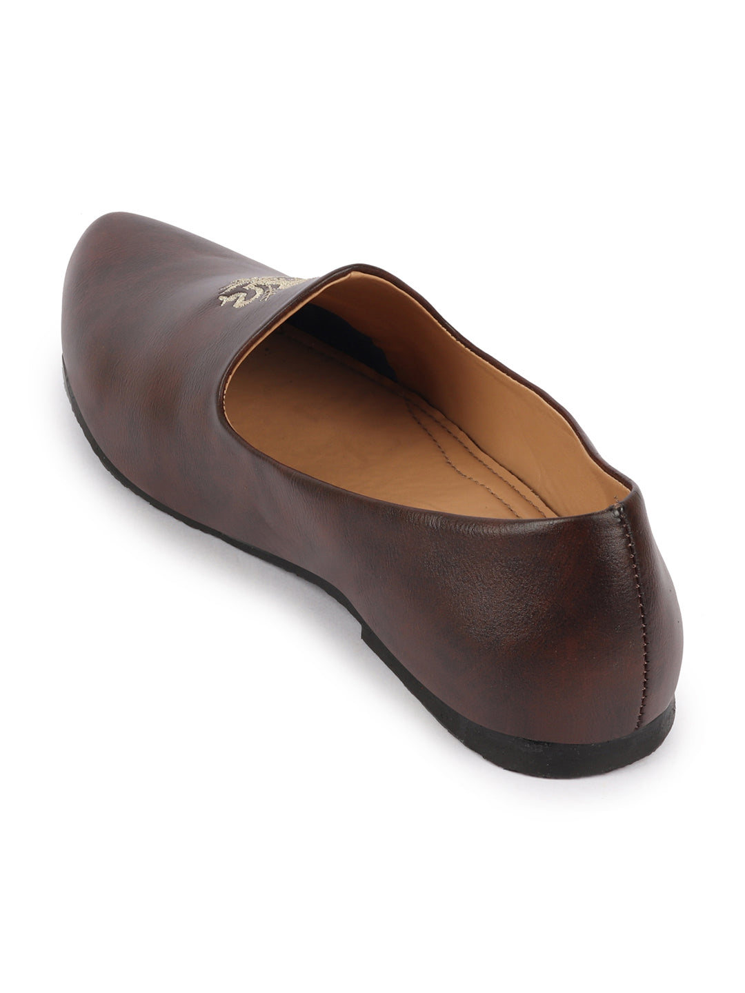 Men Brown Ethnic Slip-On Juttis