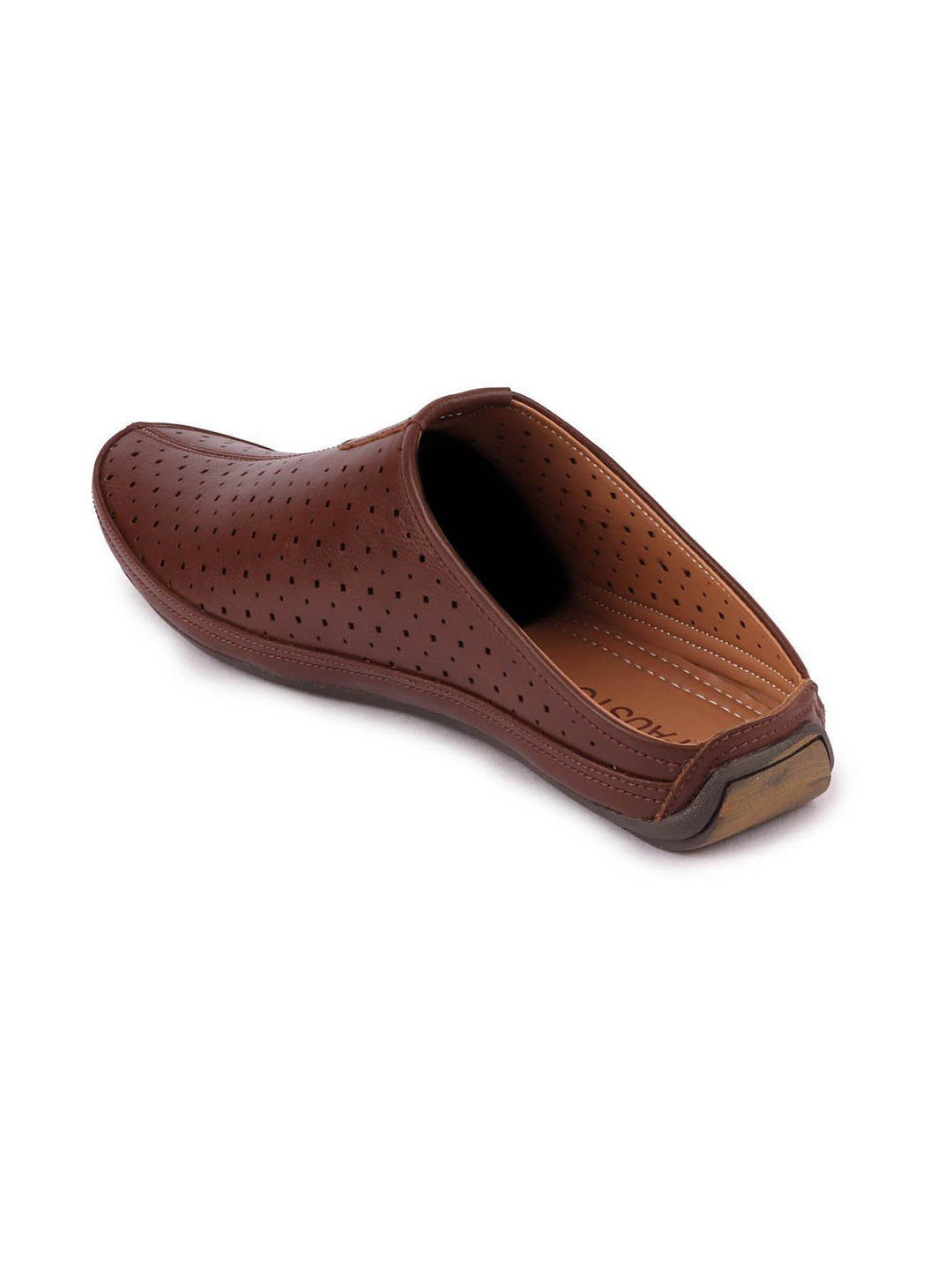 Men Brown Ethnic Slip-On Juttis