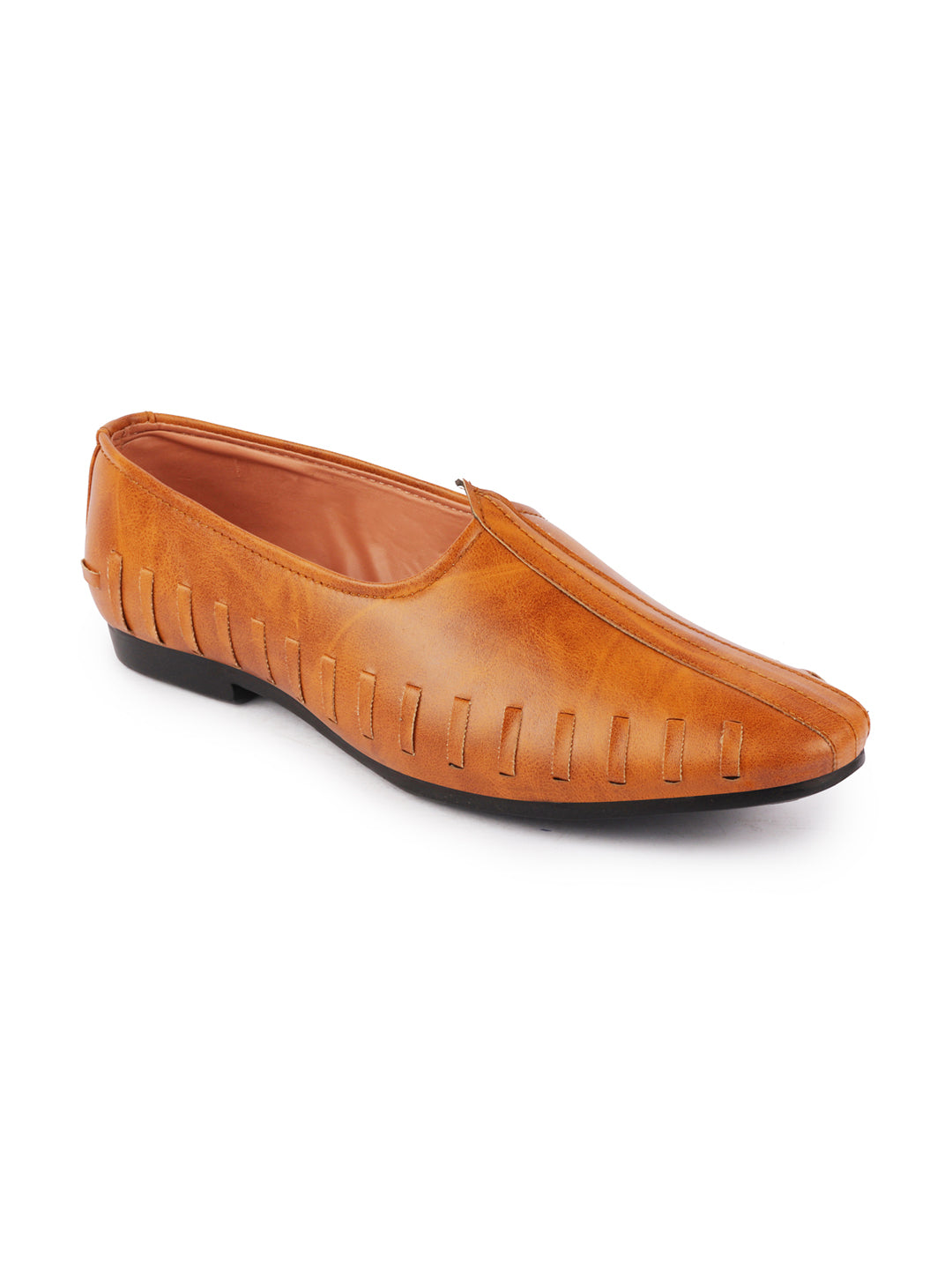 Men Tan Ethnic Slip-On Juttis