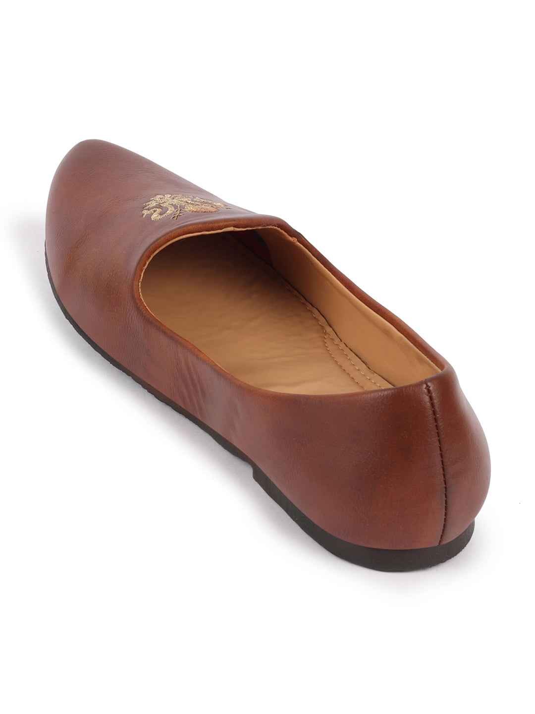 Men Tan Ethnic Slip-On Juttis