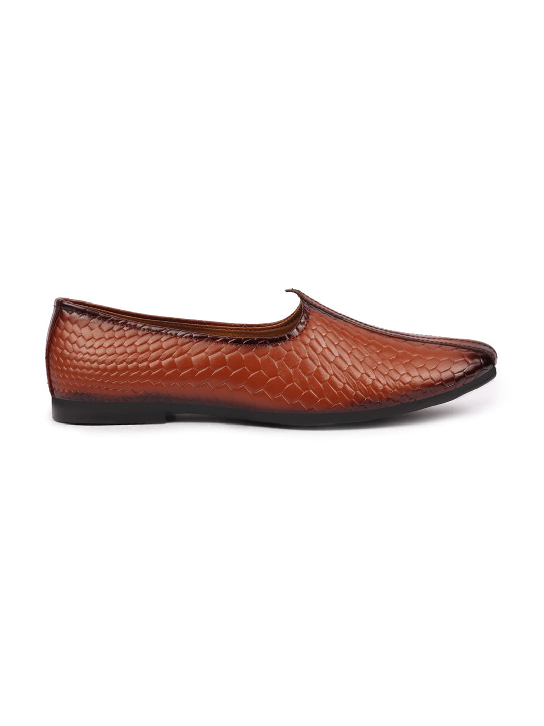 Men Tan Ethnic Slip-On Juttis