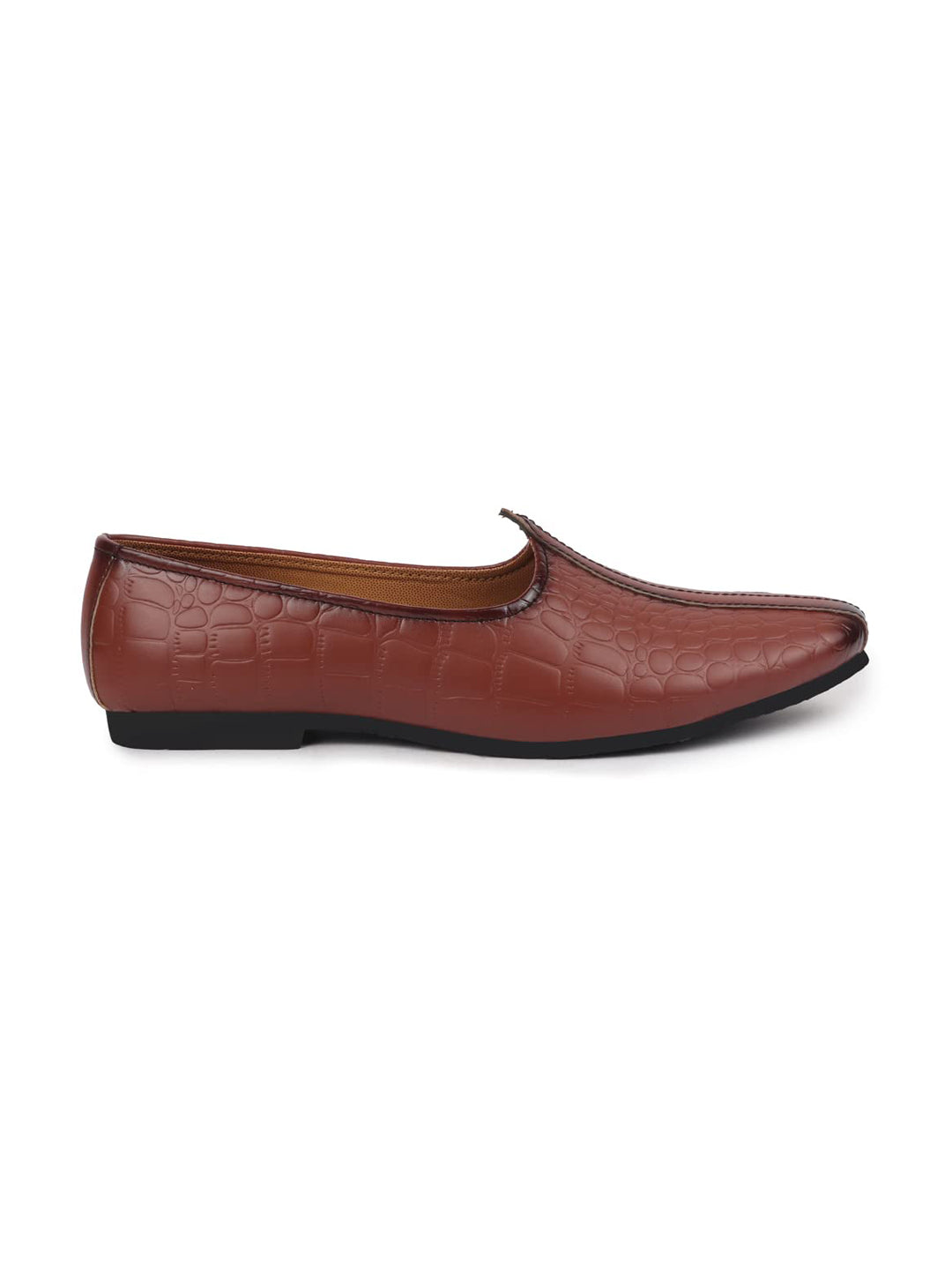 Men Tan Ethnic Slip-On Juttis