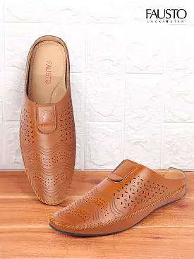 Men Tan Ethnic Slip-On Juttis