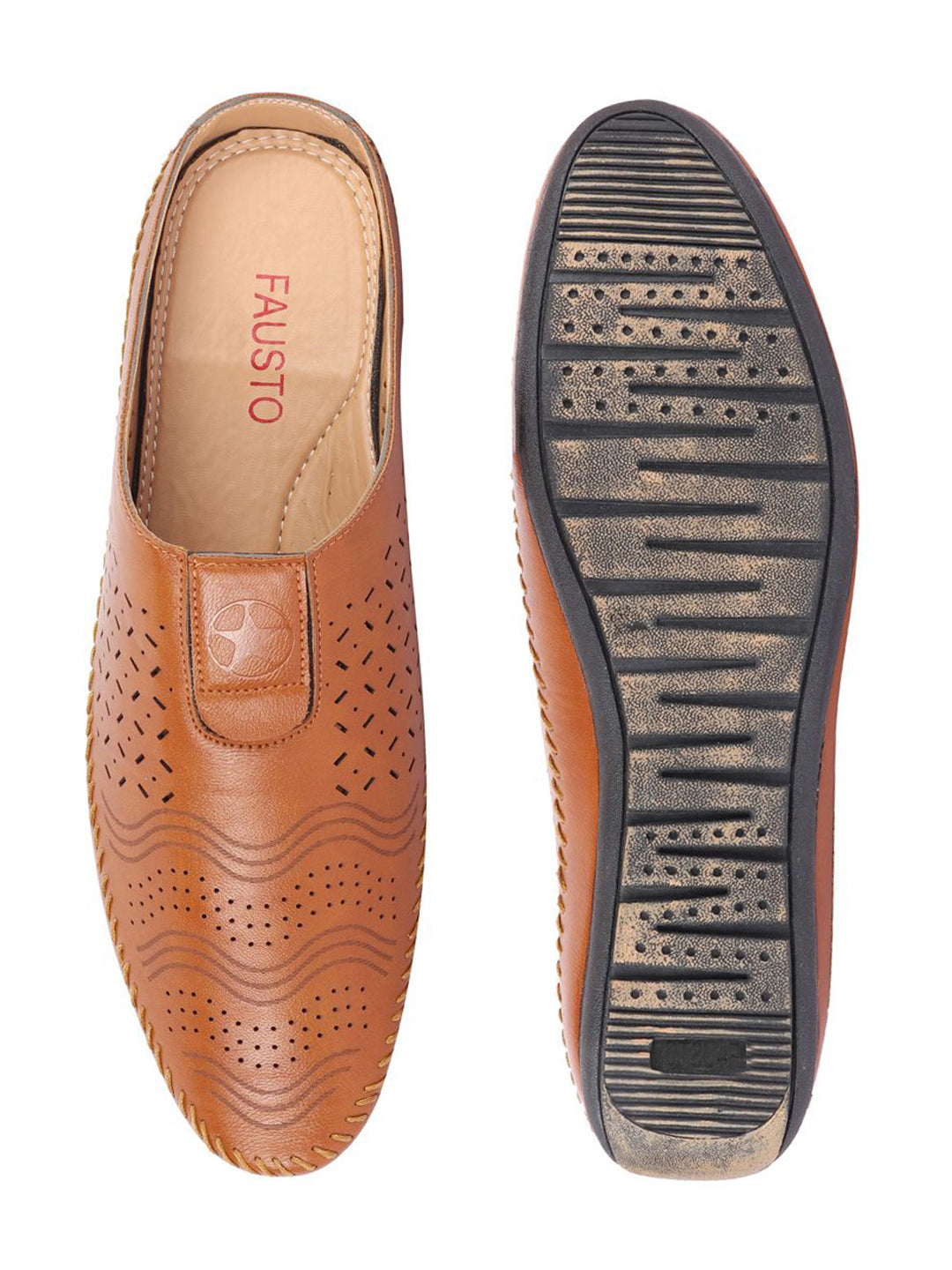 Men Tan Ethnic Slip-On Juttis