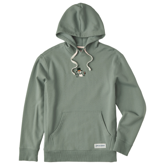 Men's Snowman w Beer Simply True Fleece Hoodie