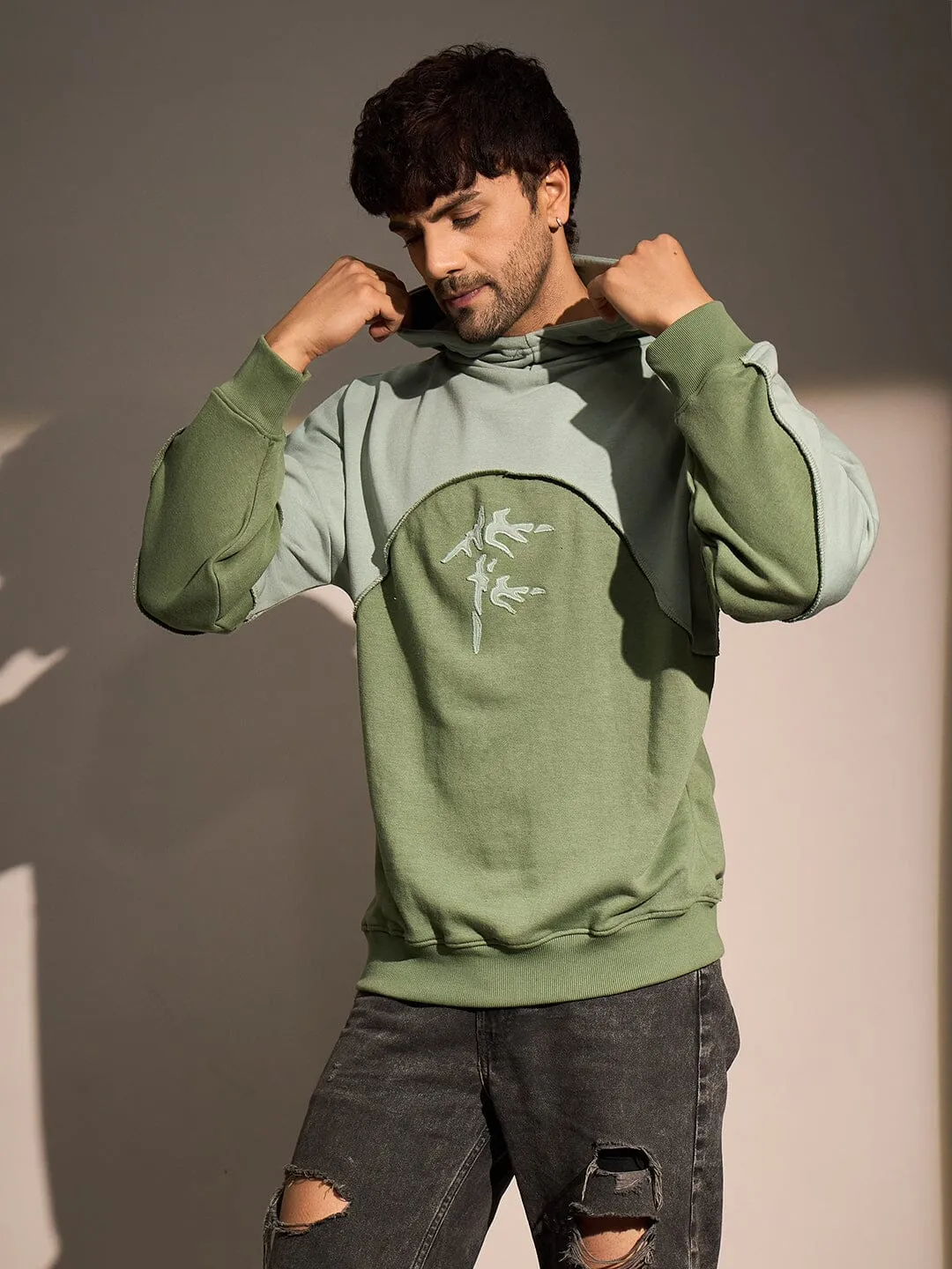 Mineral Green Super Baggy Cut & Sew Hoodie