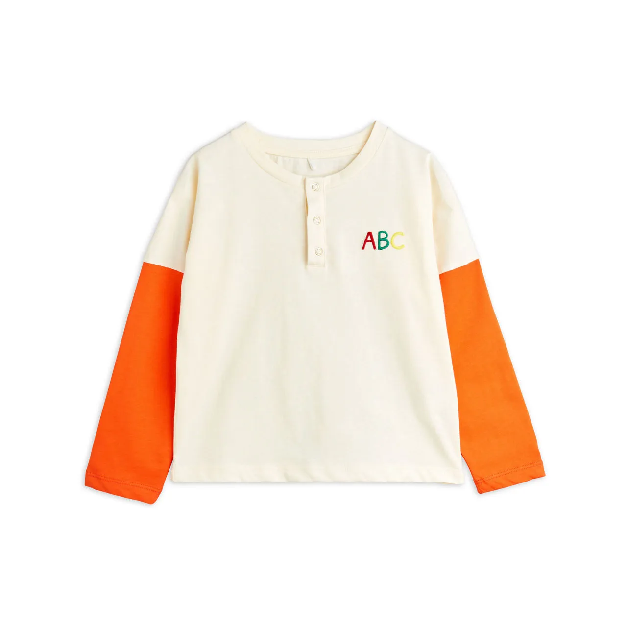 MINI RODINI ABC Embroidered Grandpa Top - Cream