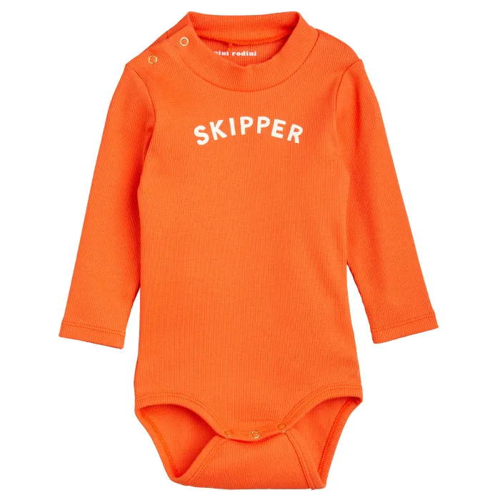 Mini Rodini Baby Skipper High Neck Bodysuit Red