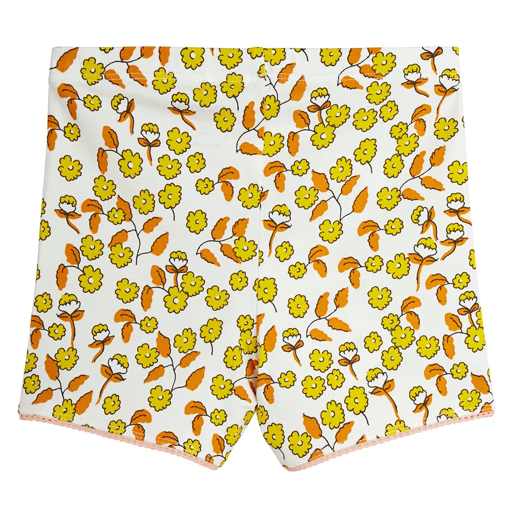 Mini Rodini Child Flowers Lace Shorts Yellow