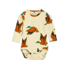 MINI RODINI Ducks Bodysuit - Yellow