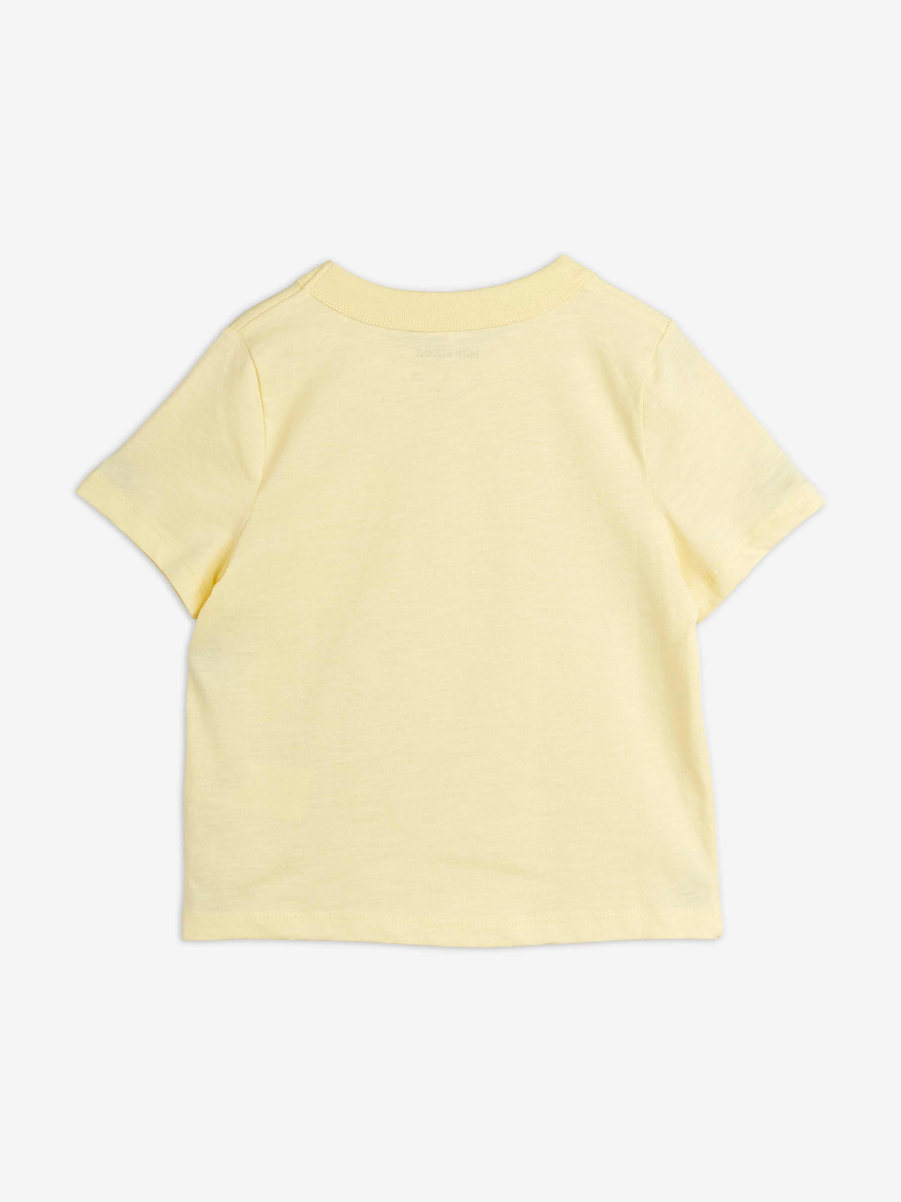 Mini Rodini Kids Embroidered Pocket T-Shirt in Yellow