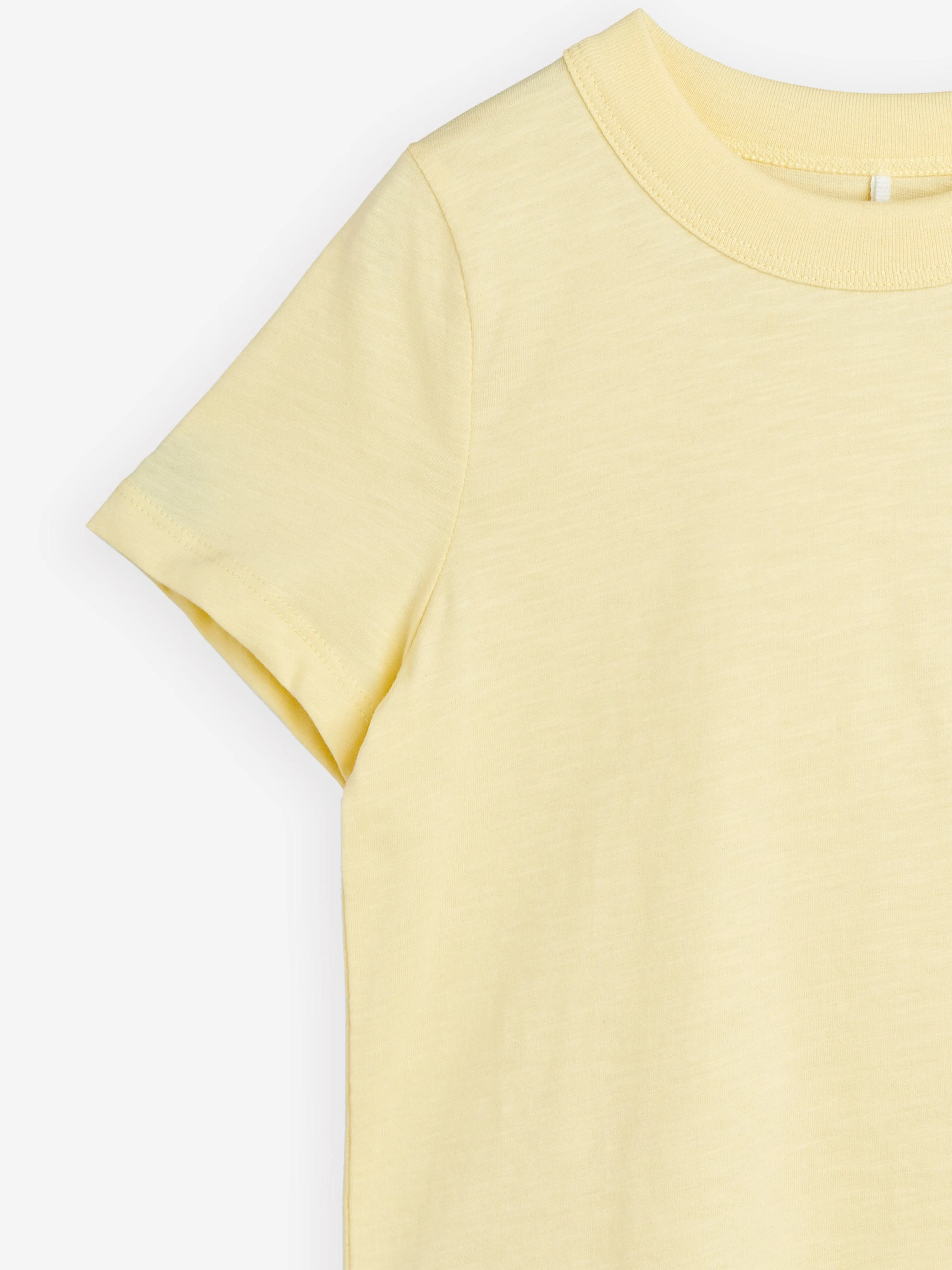 Mini Rodini Kids Embroidered Pocket T-Shirt in Yellow