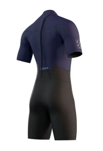 Mystic Brand 3/2mm Back Zip Mens Shorty Wetsuit 2022 - Navy