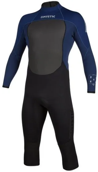 Mystic Brand 3/2mm Mens Longarm 'Over the Knee' Shorty Wetsuit - Navy