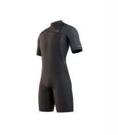 Mystic Marshall 3/2mm Mens Front Zip Shorty Wetsuit - Black/Grey