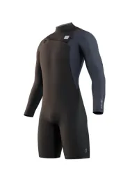 Mystic Marshall 3/2mm Mens Longarm Chest Zip Shorty Wetsuit 2024 - Black