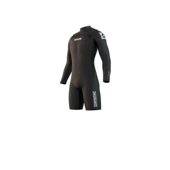 Mystic Star 3/2mm Long Arm Front Zip Shorty Wetsuit 2024 - Black