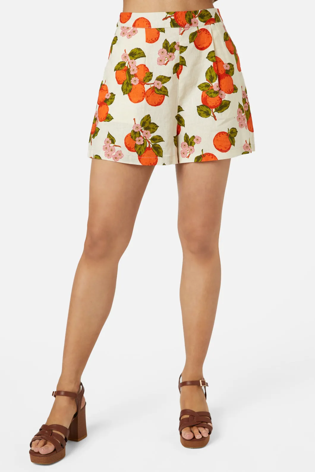 Orange Toile Short