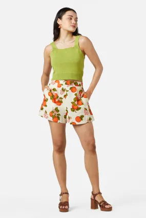 Orange Toile Short