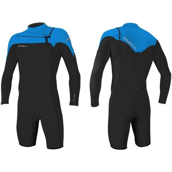 O'Neill Hammer 2mm L/Sleeve Chest Zip Shorty Wetsuit 2018 - Blue