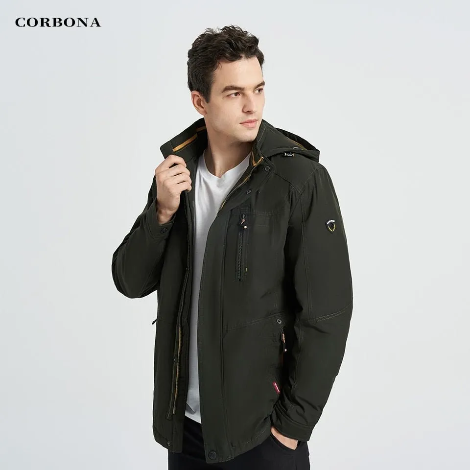 Parka d'hiver coupe-vent avec capuche pour homme 1,2kg CORBONA – N-BX031