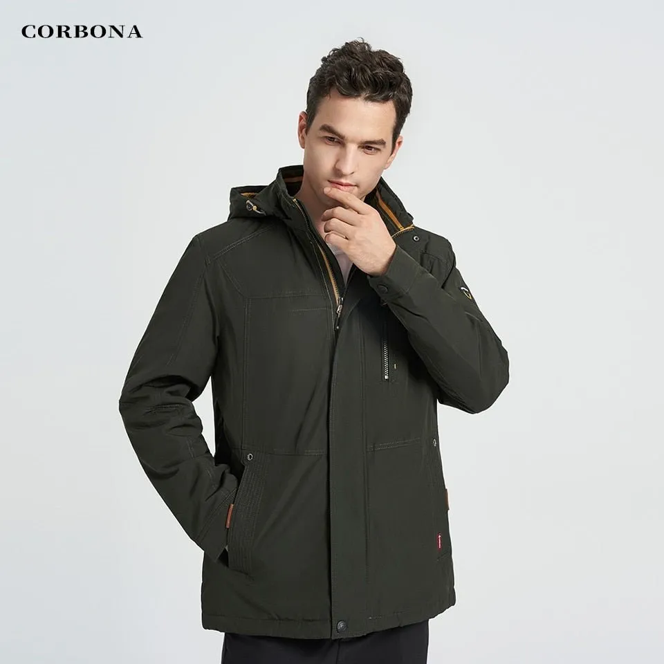 Parka d'hiver coupe-vent avec capuche pour homme 1,2kg CORBONA – N-BX031