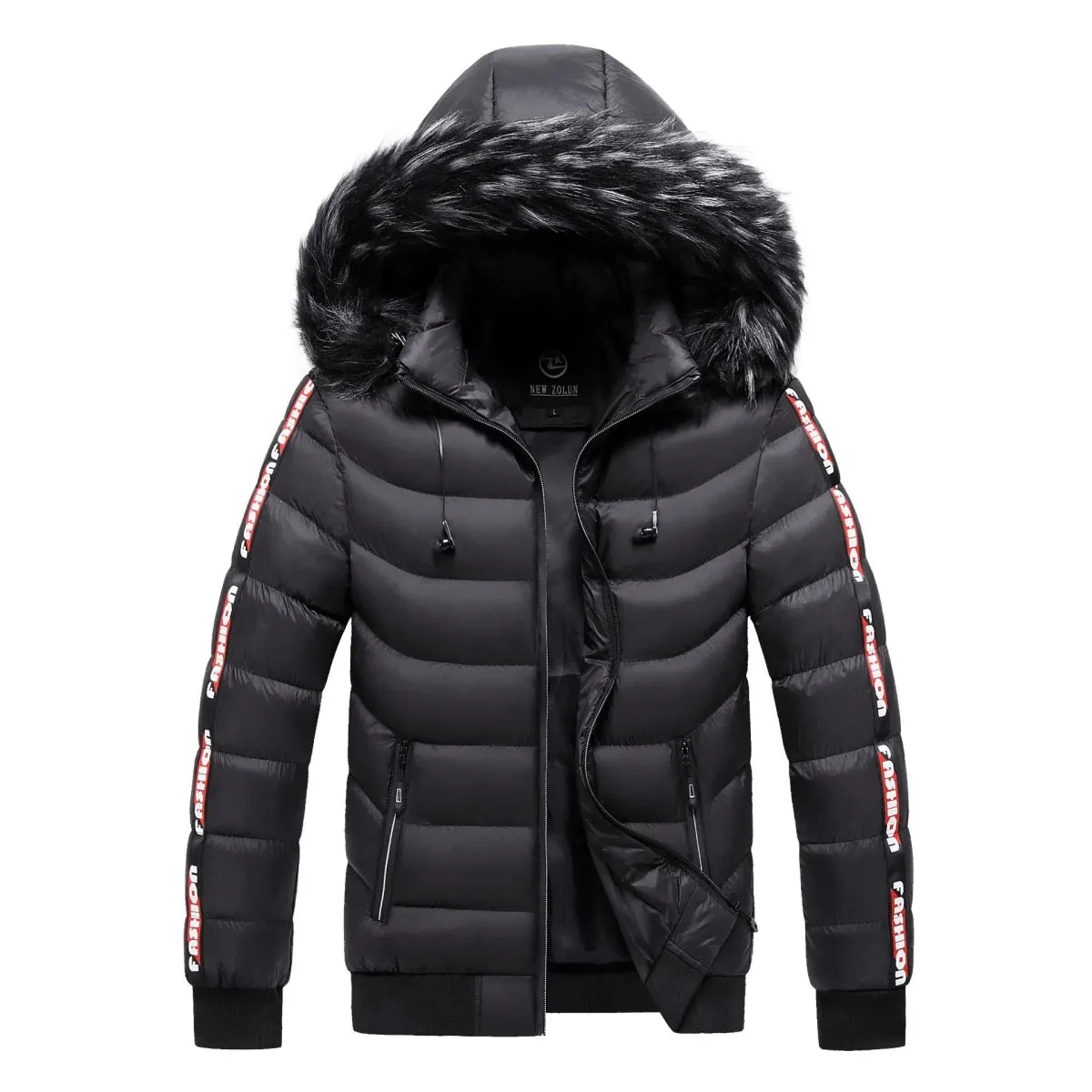 Parka d'hiver à capuche avec col en fourrure pour homme New Zolun - KB Fashion